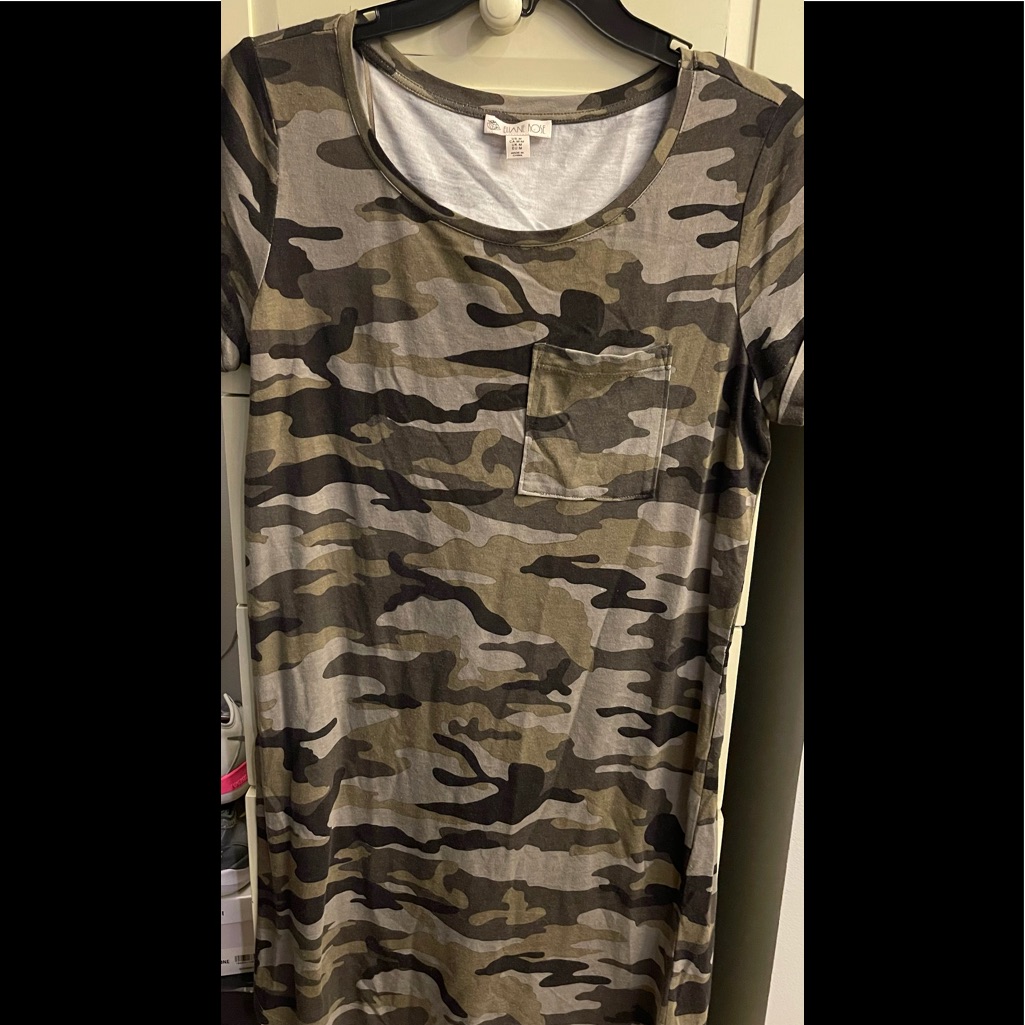 Brand New! Elaine Rose Camo T-Shirt Dress